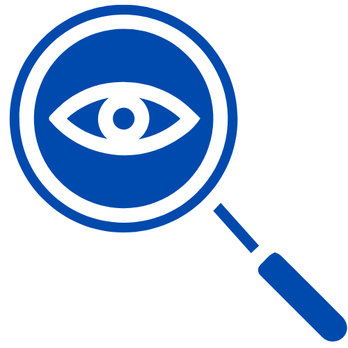Icon Lupe mit Auge