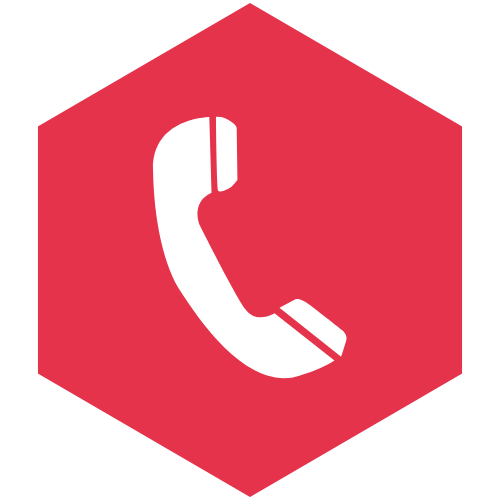 Icon Telefon auf rotem Grund